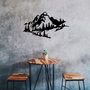 Wallity Mountain 2 Escultura de Pared de Metal Negra